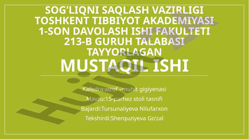 15-parhez stoli tasnifi tahlili