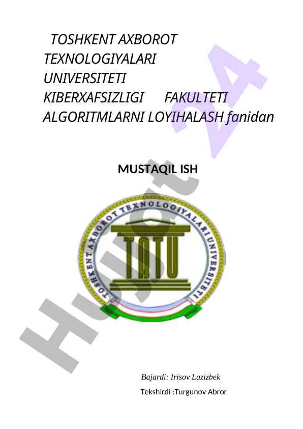 C++ da saralash algoritmlari va ularning ahamiyati