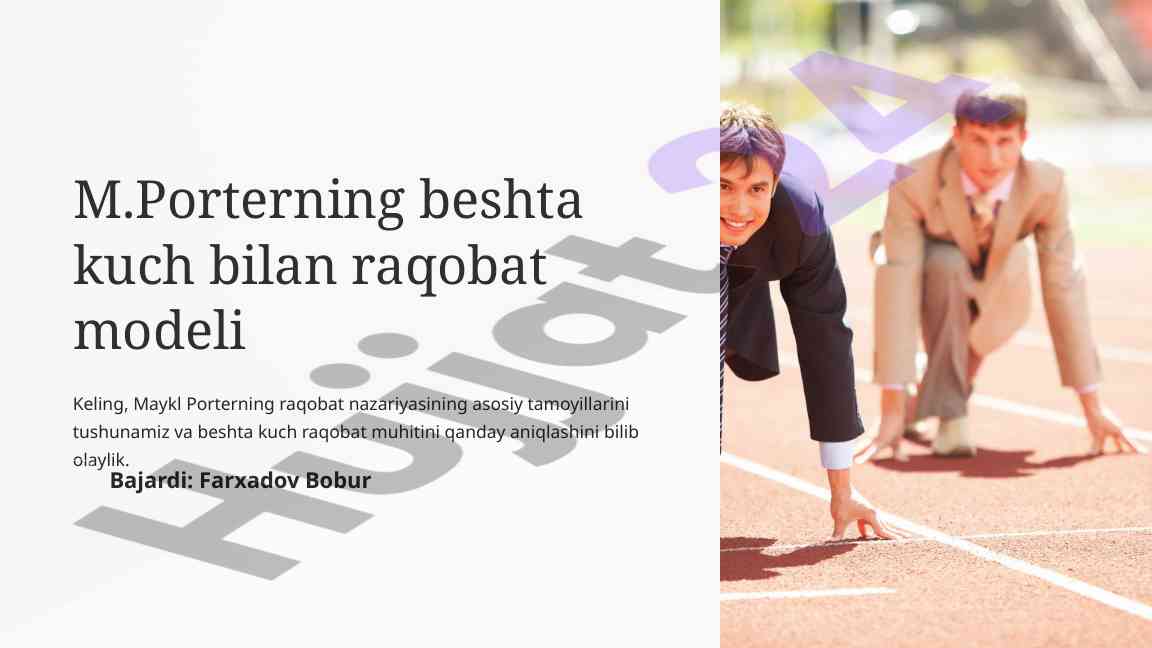 M.porterning raqobat nazariyasi asoslari