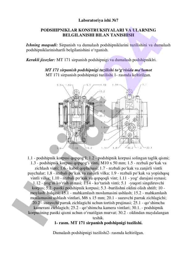 Sirpanish va dumalash podshipniklari bilan tanishing