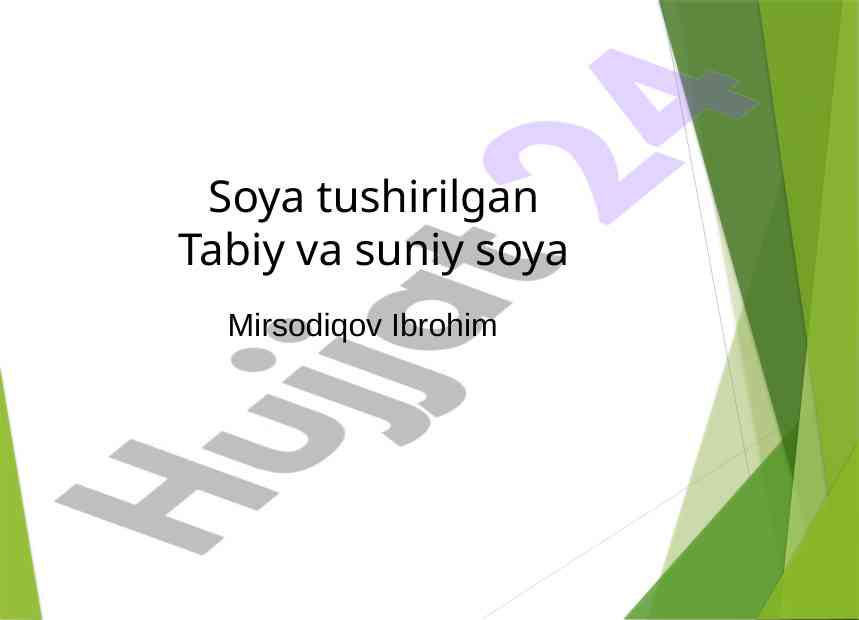 Perspektivadagi yorug'lik va soya yaratish usullari