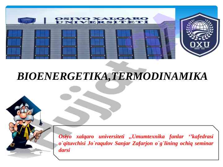 Bioenergetika va termodinamikada izotermik jarayonlar