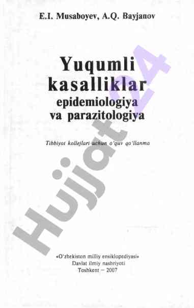 Yuqumli kasalliklar epidemiologiya va parazitologiya