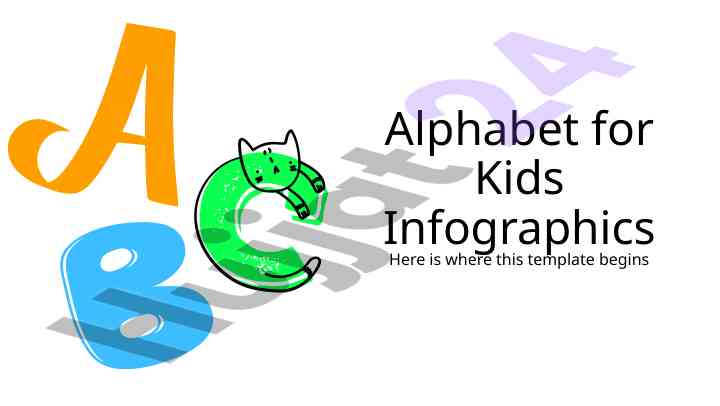 Alphabet for kids infographics educational resource