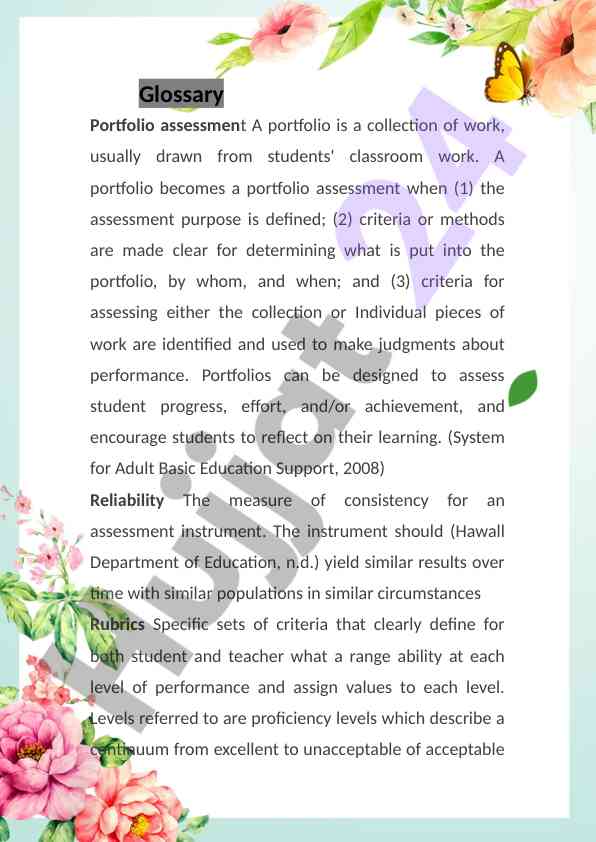 Understanding portfolio assessment in education