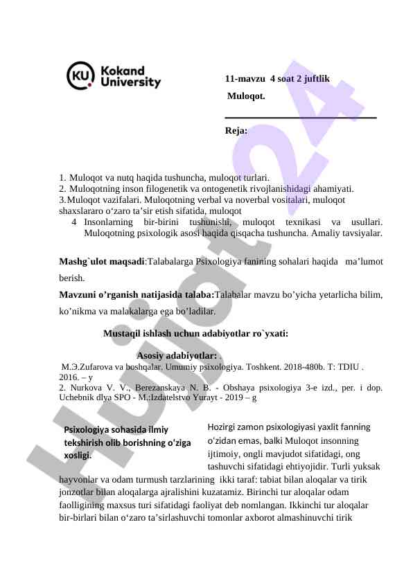 Muloqot va nutq haqida tushuncha va tavsiyalar