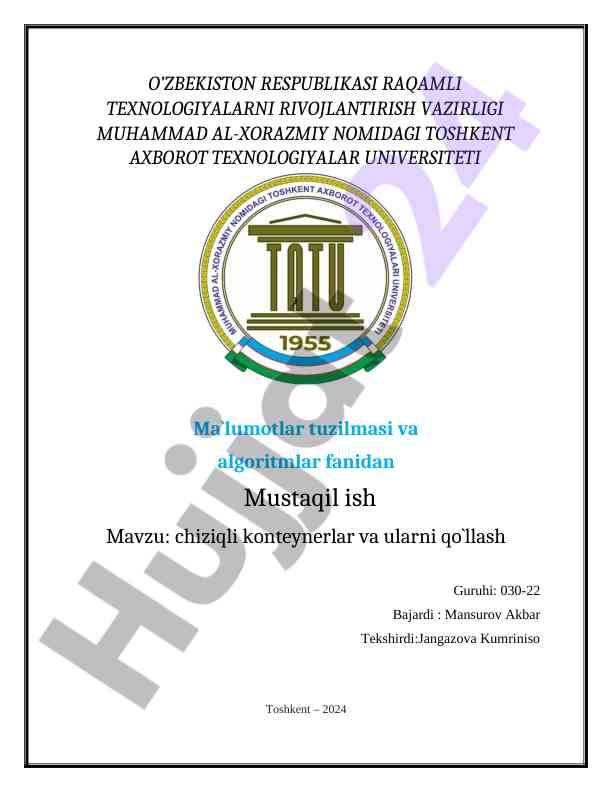 Chiziqli ma'lumotlar tuzilmalari va ularning qo'llanilishi