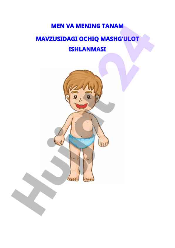 Mavzu tana a'zolari: ochiq mashg'ulotlar rejasi