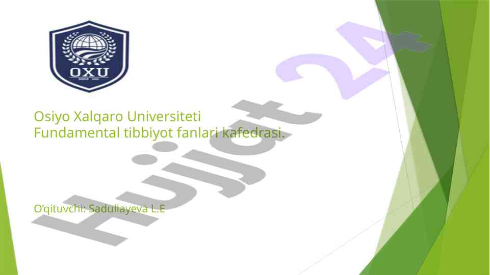 Xirurgiya bo‘limi tuzilishi va vazifalari