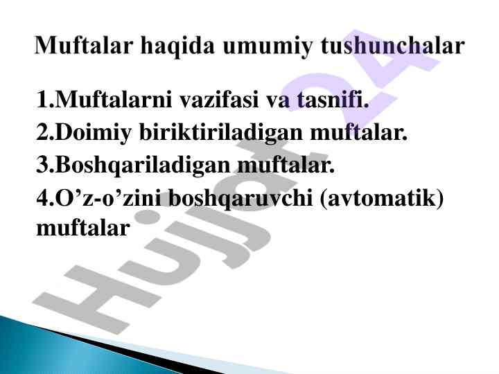 Muftalarning vazifalari va tasnifi to‘g‘risida