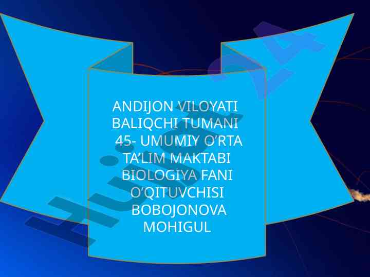 Tirik organizm sirtidagi munosabatlar va tofik strukturasi