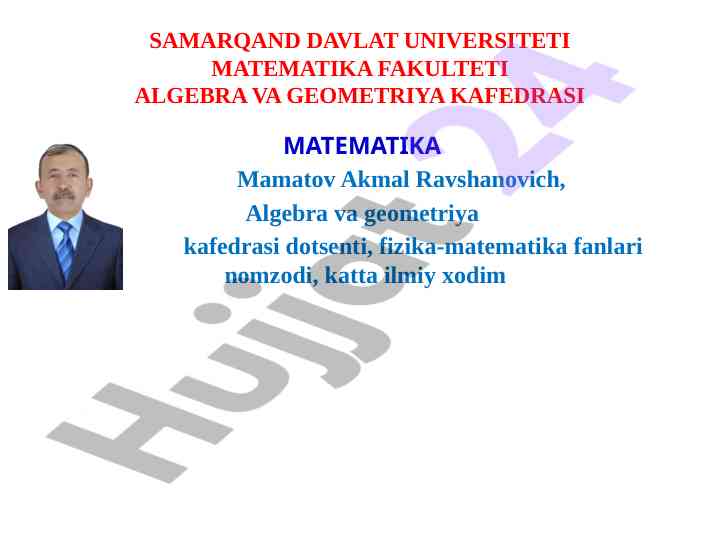 Dekart koordinatalar sistemasi haqida o‘quv savollari
