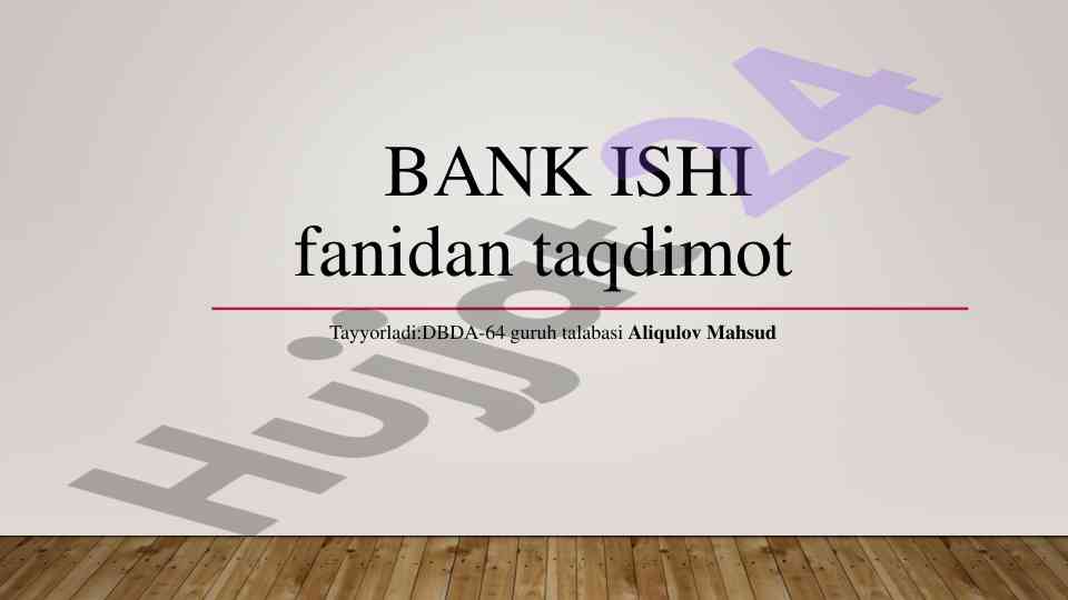 Tijorat banklarining foiz siyosatini rivojlantirish
