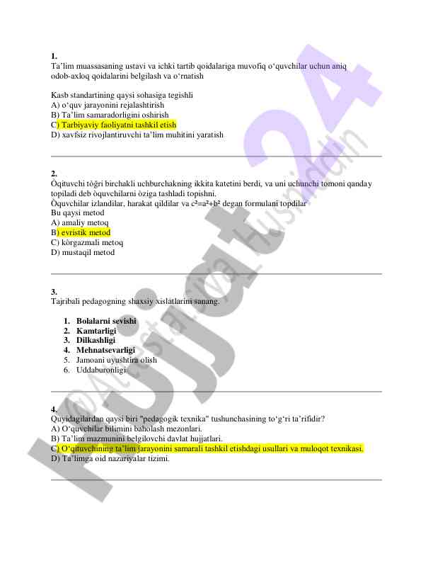 Odob-axloq qoidalari va taʼlim metodlari