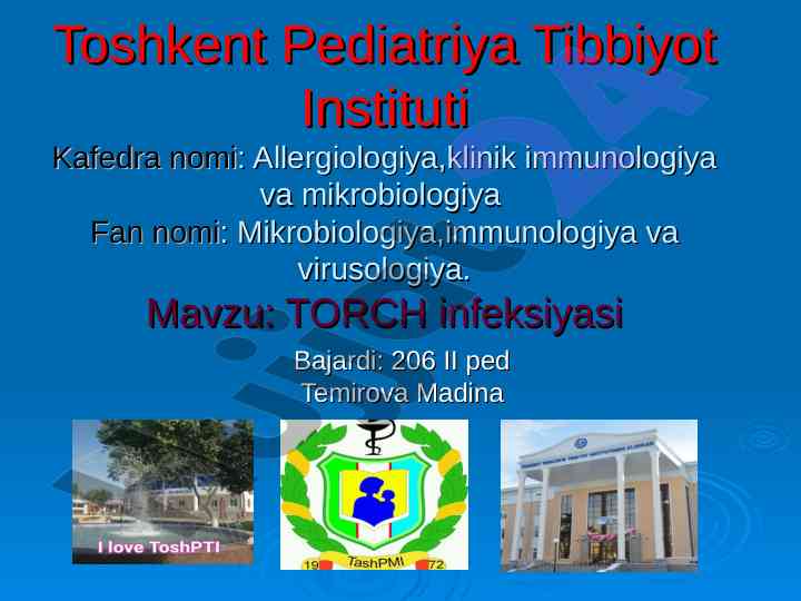 Torch infeksiyasi haqida ma'lumotlar