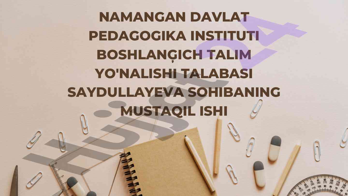 Tarbiya jarayonida oila, mahalla va ta'lim hamkorligi