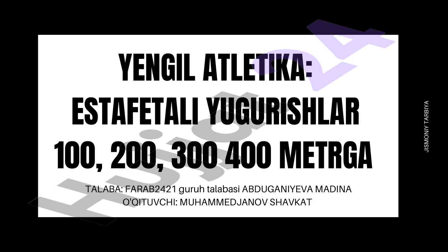 Estafetali Yugurish Nima?