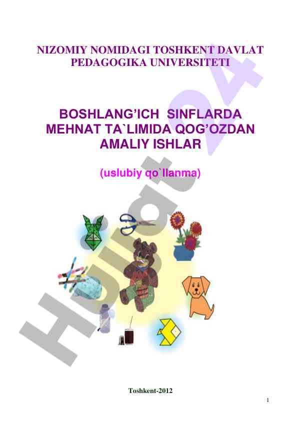 Amaliy ishlar uslubiy qo‘llanma boshlang‘ich sinflar uchun