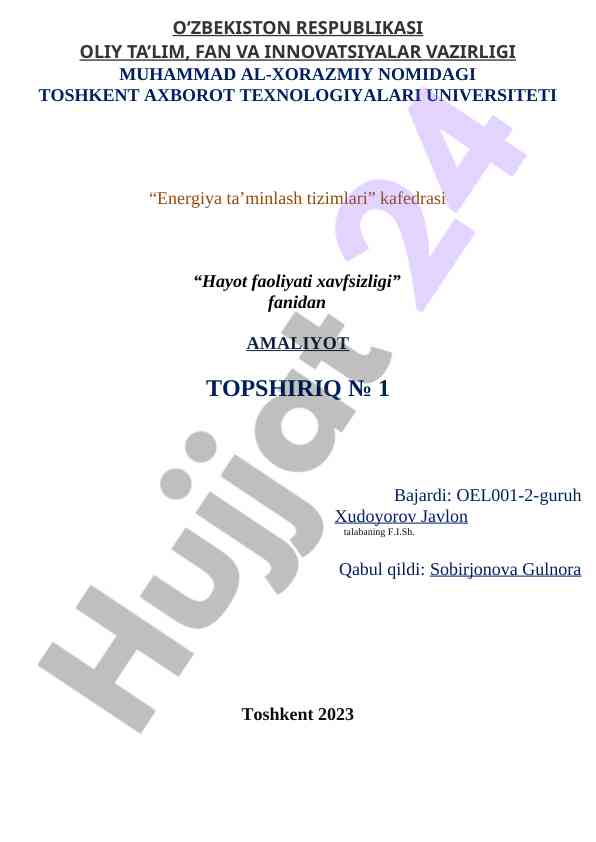 Favqulodda vaziyatlar tushunchasi haqida amal
