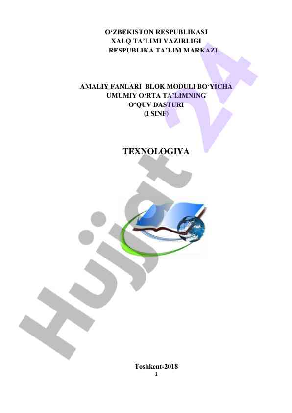 Amaliy fanlar blok moduli o‘quv dasturi