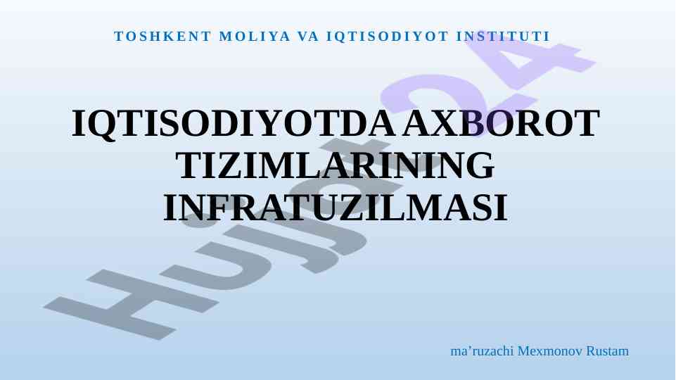 Integratsiyalashgan axborot tizimlari va ularning ahmiyati