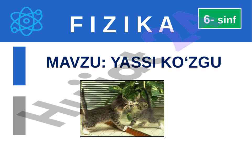 Yassi va sferik ko‘zgular tushunchasi