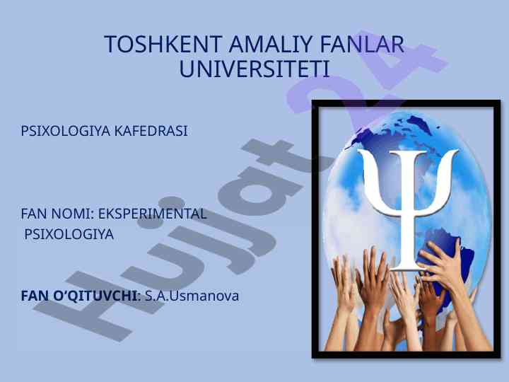 Psixologiyada ilmiy tadqiqotning metodologik asoslari