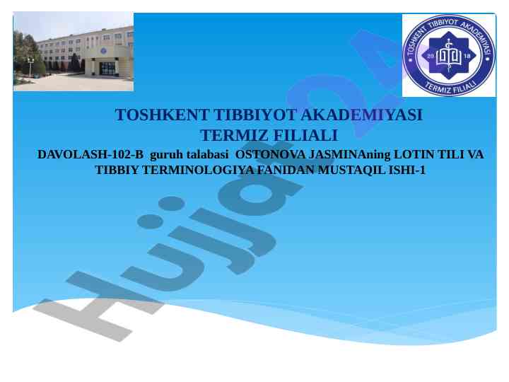 Klinik terminologiya va atamalar kiri