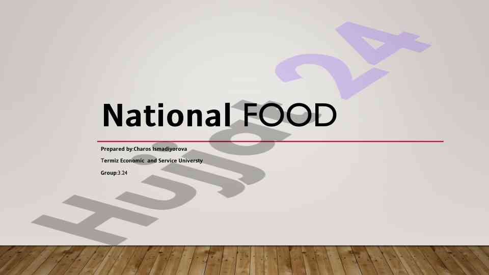 National food preparation techniques overview
