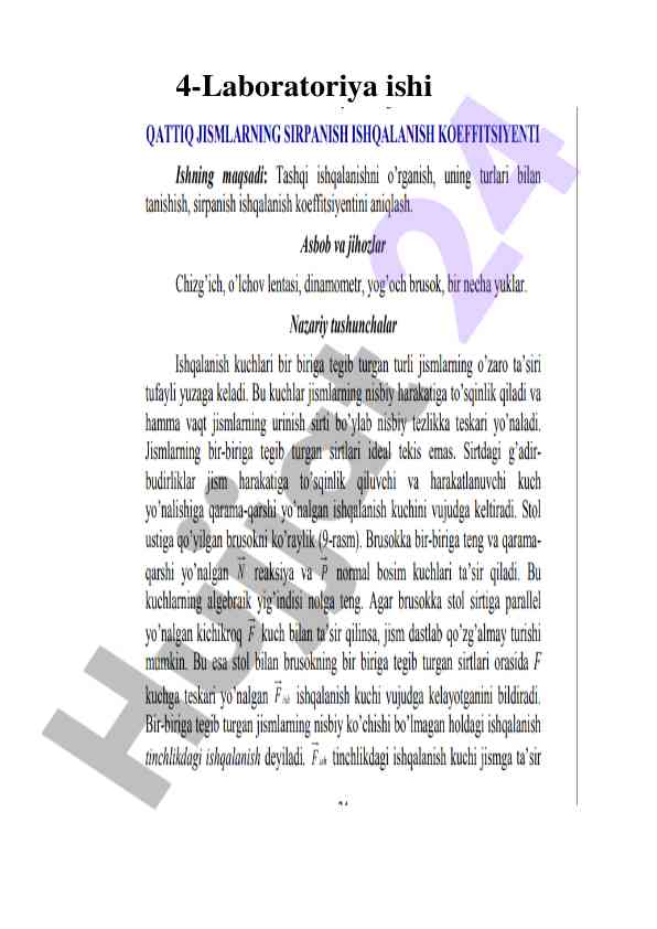 4-laboratoriya ishlari muammolari va yechimlari