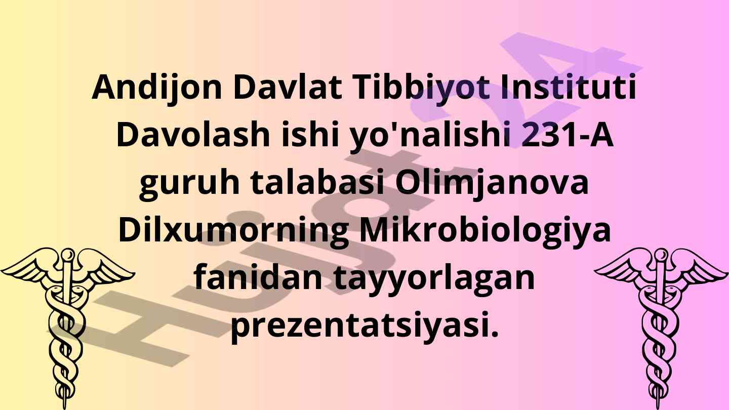 Mikrobiologiya prezentatsiyasi: gepatit viruslari