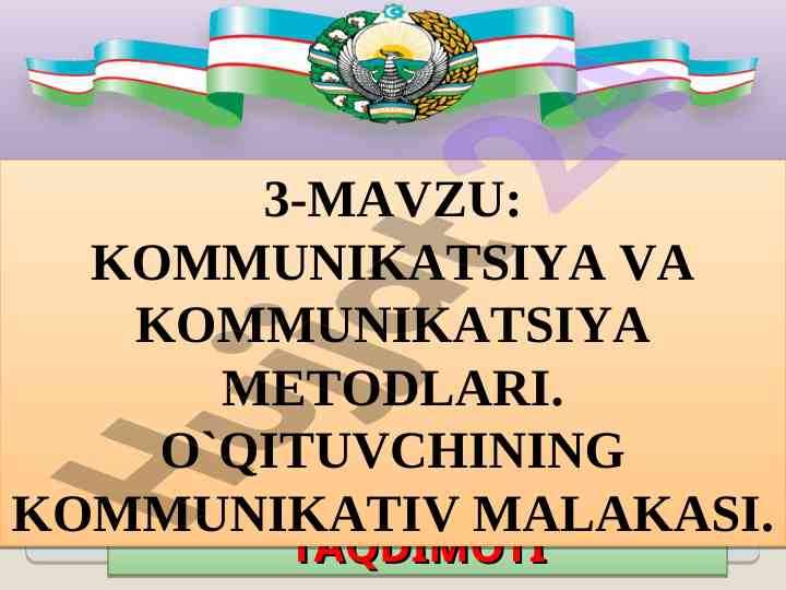 Kommunikatsiya va kommunikatsiya usullari taqdimoti