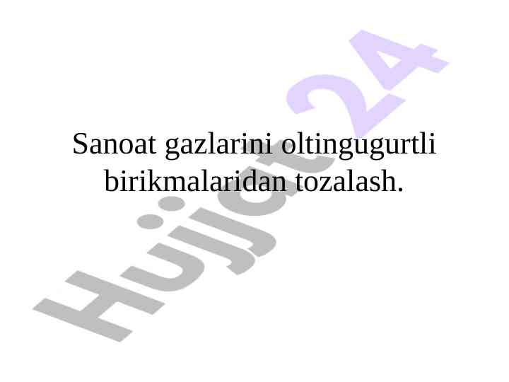 Toshkentda tabiiy gazni tozalash muammolari