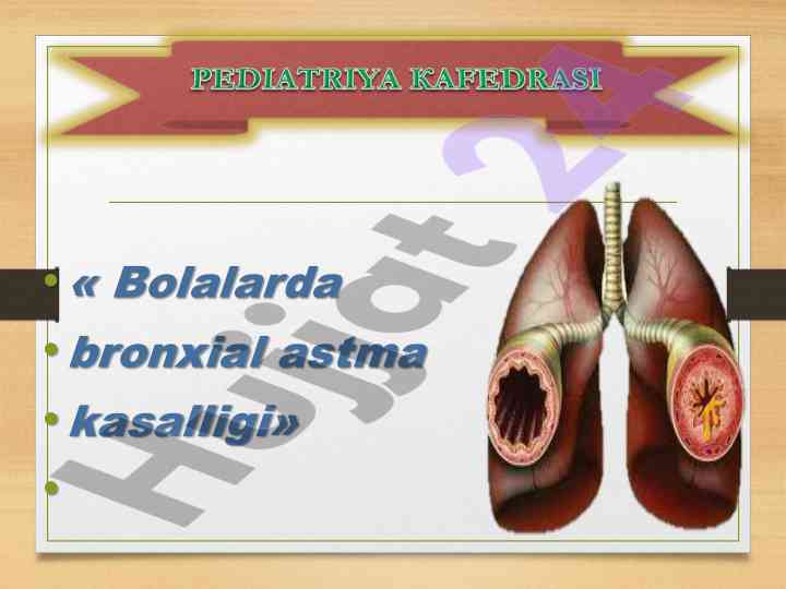 Bronxial astma kasalligi belgilari va omillari