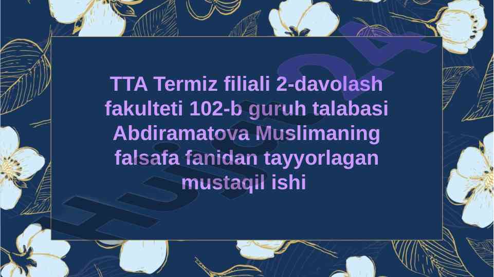 Oila va oilaviy qadriyatlar maʼnaviy madaniyat
