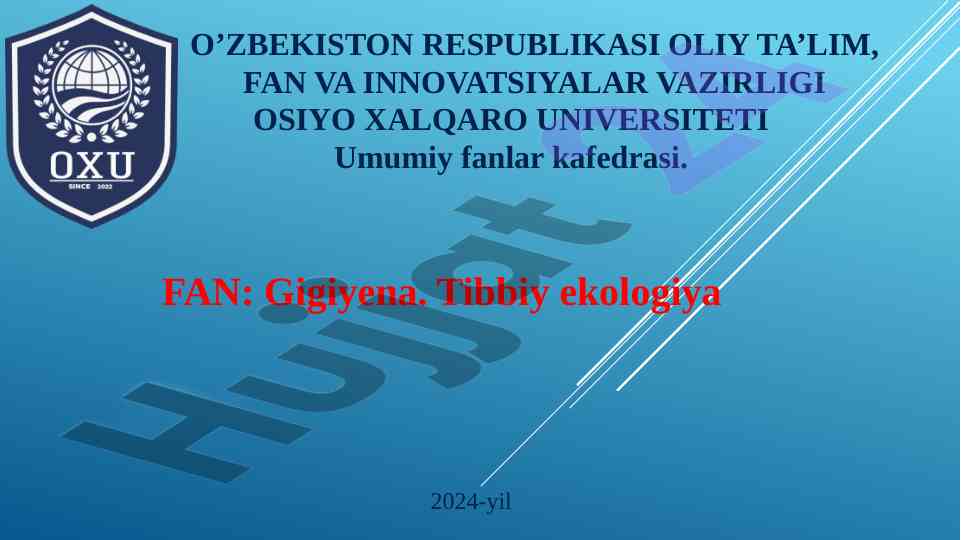 Atmosfera haqida umumiy tushuncha va qatlamlari