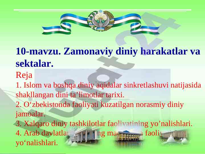 Zamonaviy diniy harakatlar va sektalar tahlili