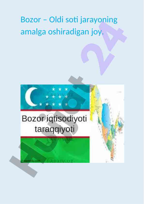 Bozorning asosiy faktorlari va giffen samarasi