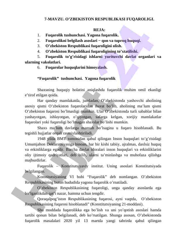 O'zbekiston respublikasi fuqaroligi tushunchasi