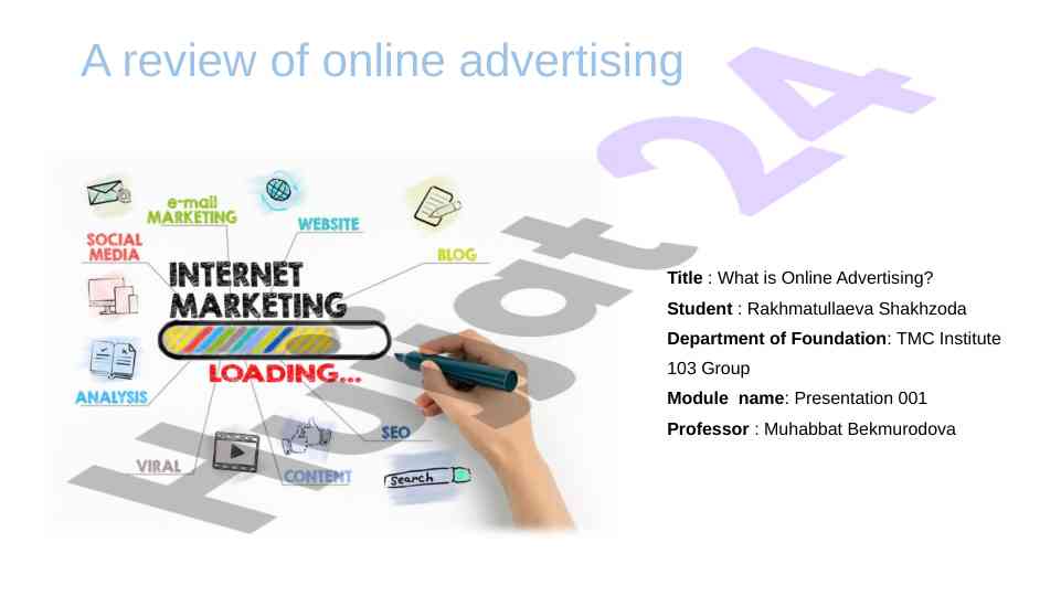 What is online advertising overview and analysis