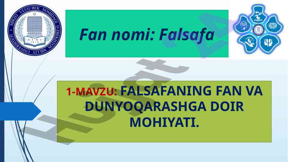 Falsafana doir mohiyati va tafakkur