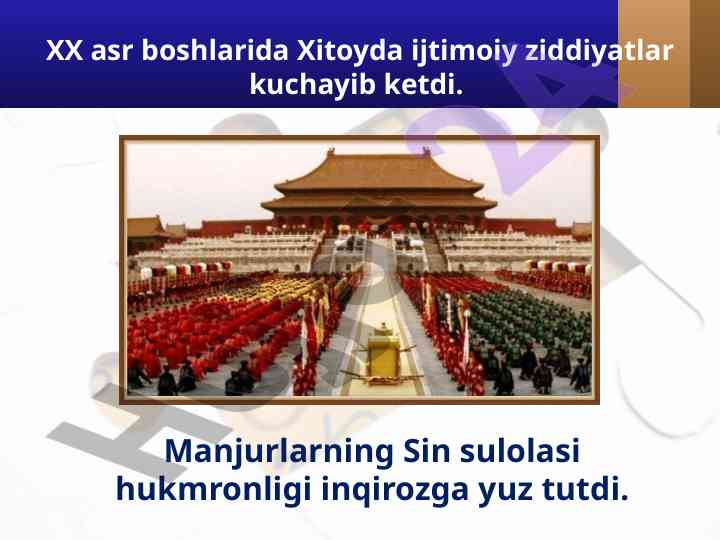 Xitoy ijtimoiy ziddiyatlari va sun yat sen faoliyati