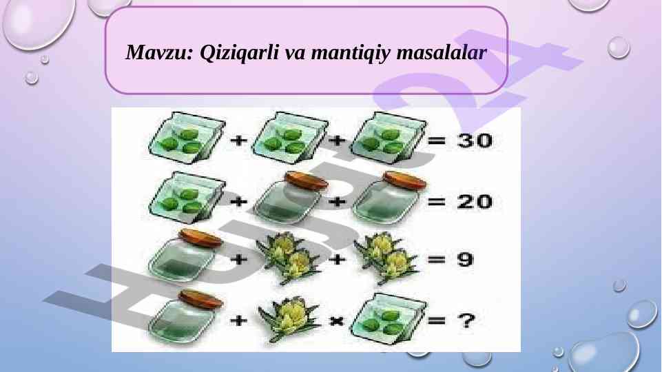 Daraxt masalalari va olma hisoblash