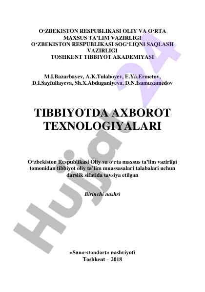 Tibbiyotda axborot texnologiyalari darsligi