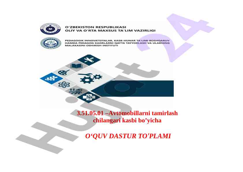 Avtomobillarni tamirlash chilangari o‘quv dasturi
