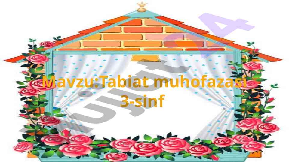 Tabiat muhofazasi 3-sinf darsligi