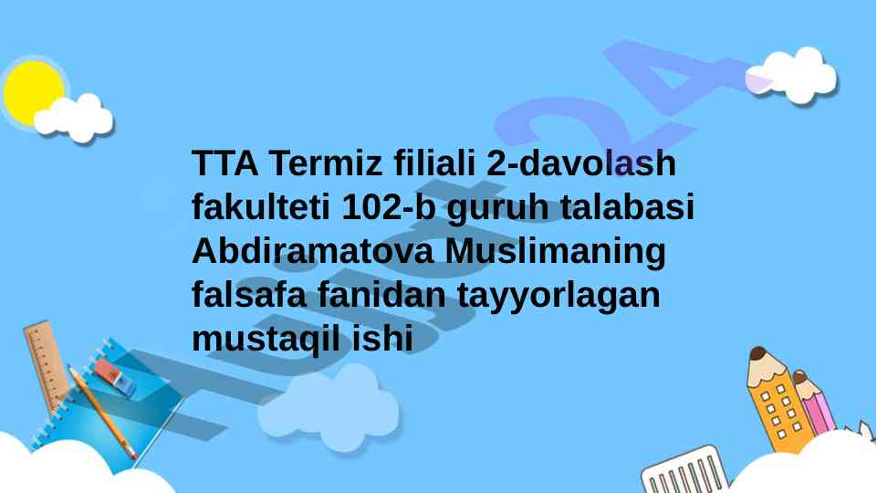 Hozirgi zamon demografiyasining falsafiy tahlili