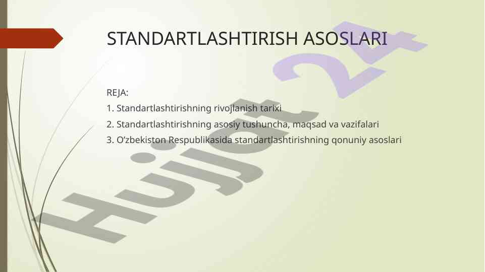 Standartlashtirish asoslari va rivojlanish tarixi