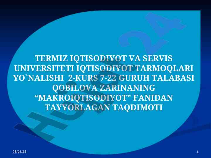 Pul bozorida muvozanat va valyuta kursi tahlili