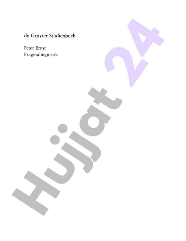 Einführung in die pragmalinguistik grundlagen und anwendungen